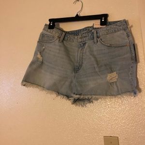 High wasted ripped jean shorts